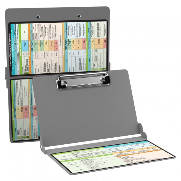 WhiteCoat Clipboard® - Silver Ovarian/Adnexal Sonography Edition